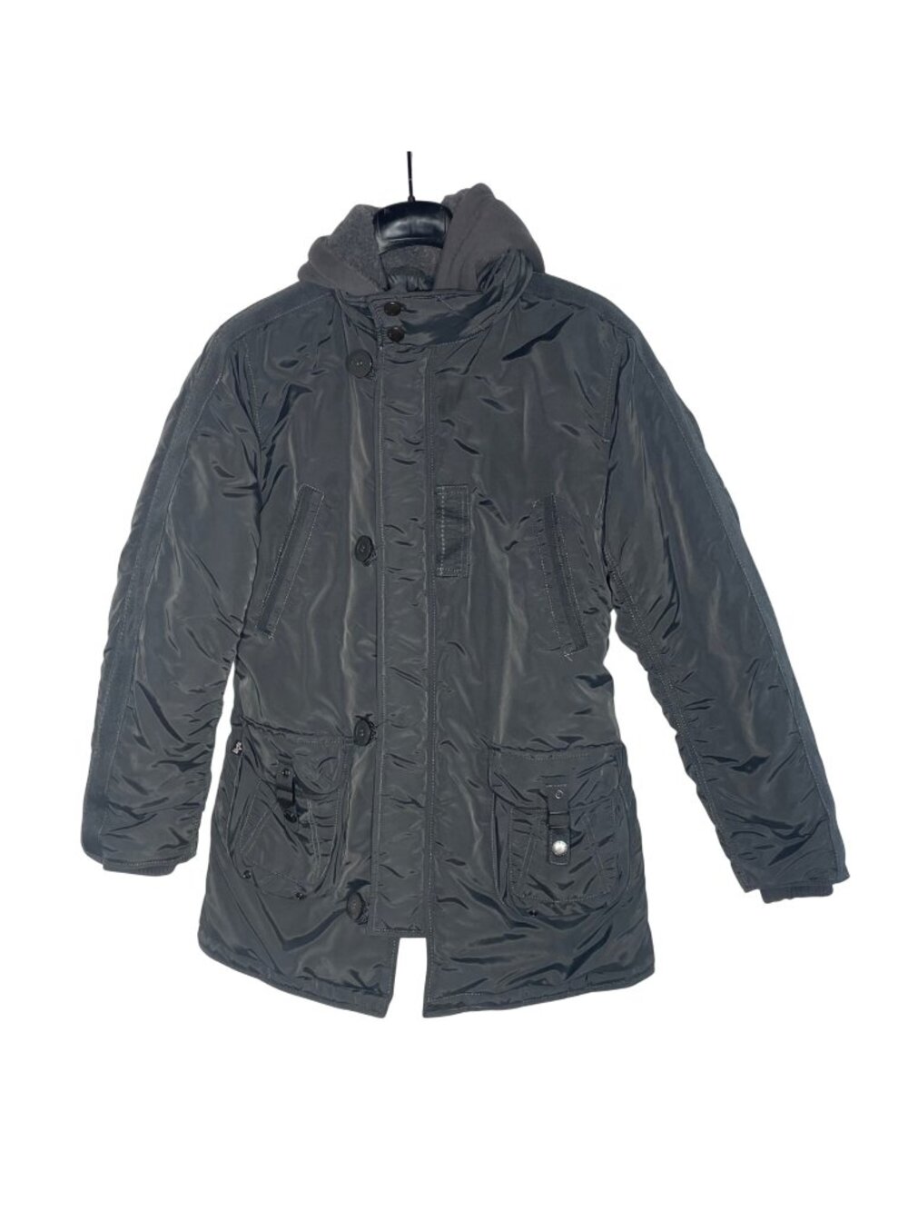 Alpha Industries Lady Cobb Parka Winter Coat Jacket Sz SM Gun Metal Gray